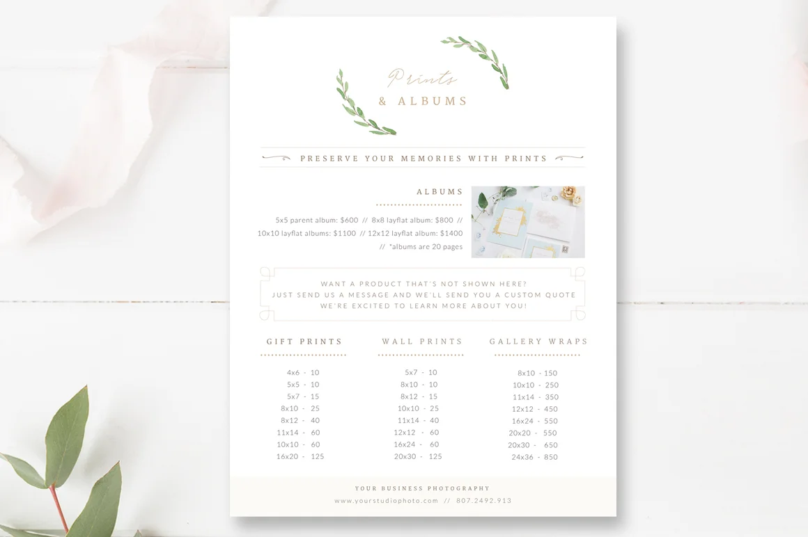 Photography Pricing Guide