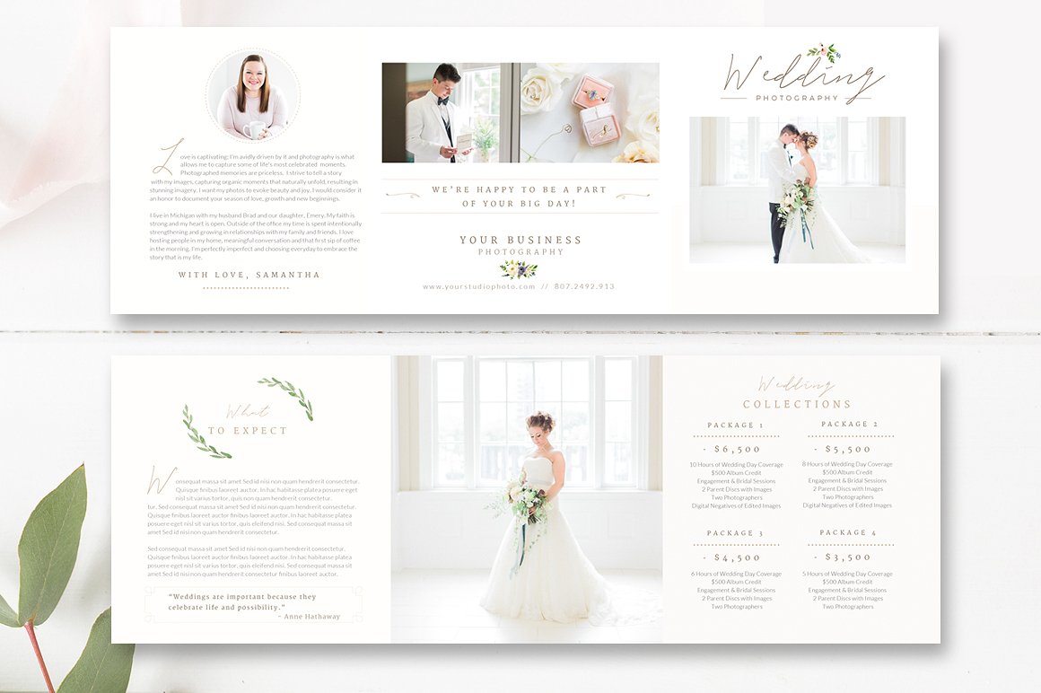 Photography Template Trifold Pricing Guide Design, Photographer Pricing Brochure