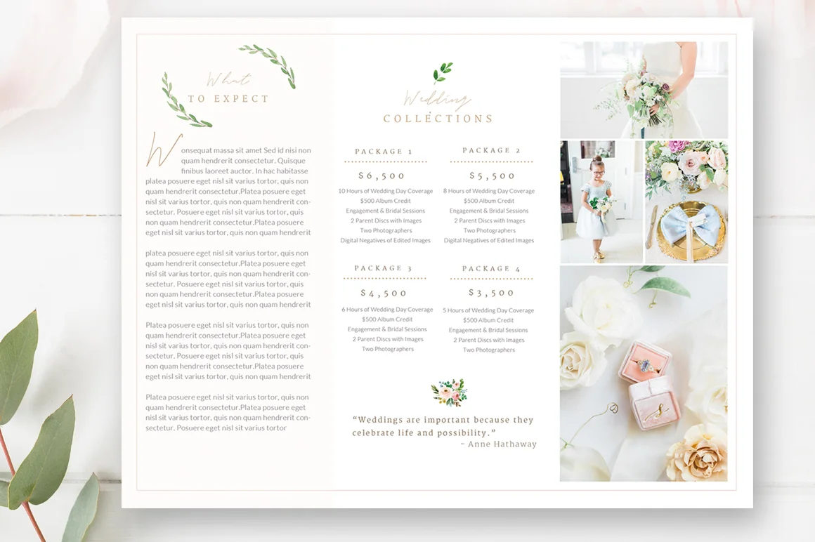 Photography Trifold Brochure Template for Photoshop, Client Welcome Guide
