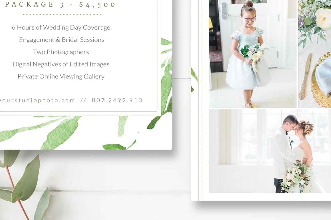 Wedding Photographer Rack Card