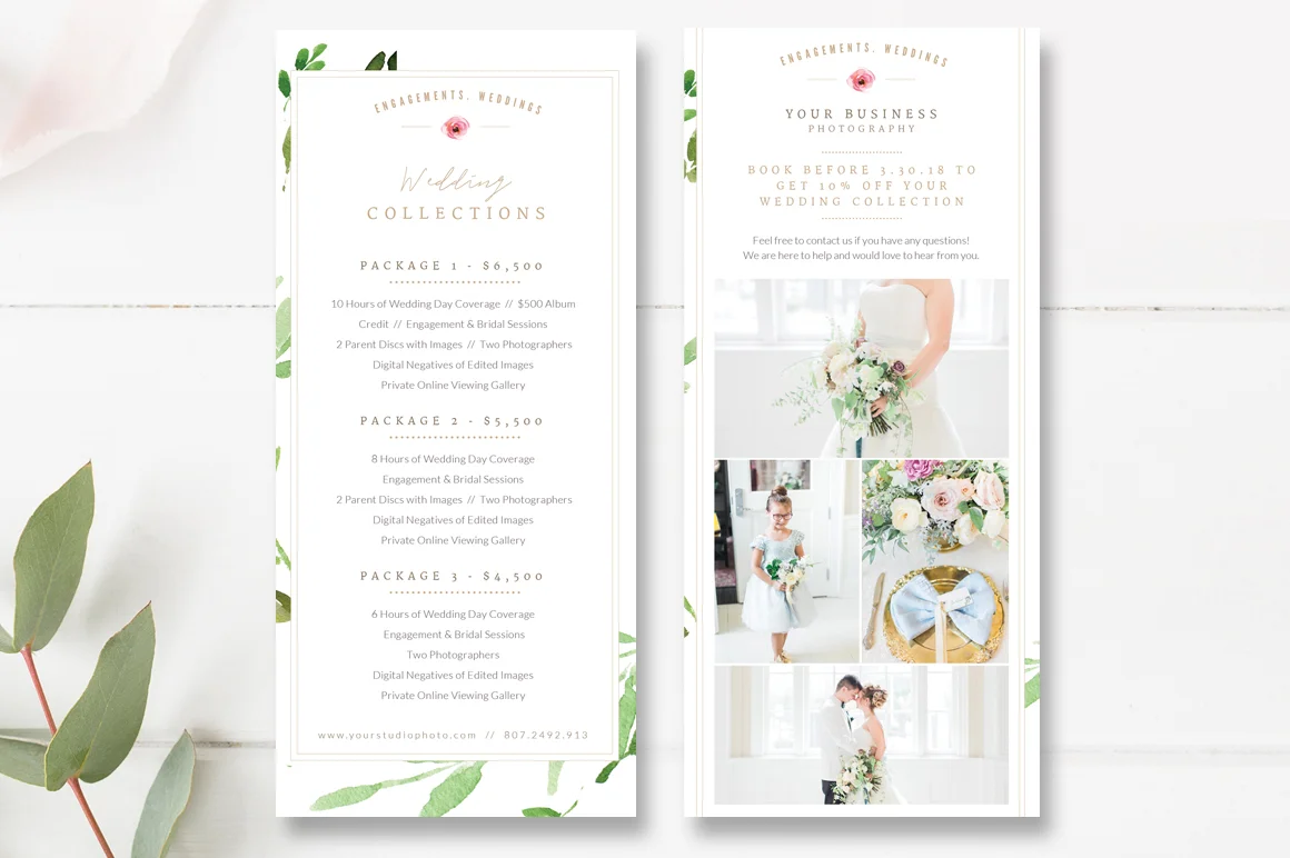Wedding Photographer Rack Card