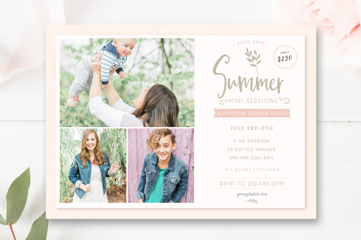 Summer Mini Session Marketing Board