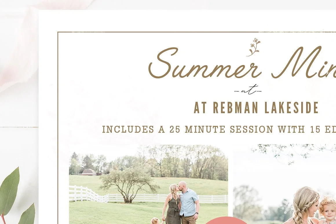 Mini Session Template, Photography Marketing Template