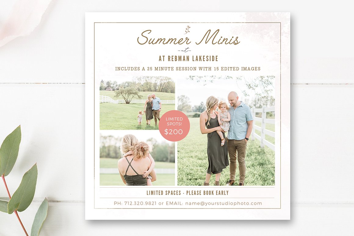 Mini Session Template, Photography Marketing Template