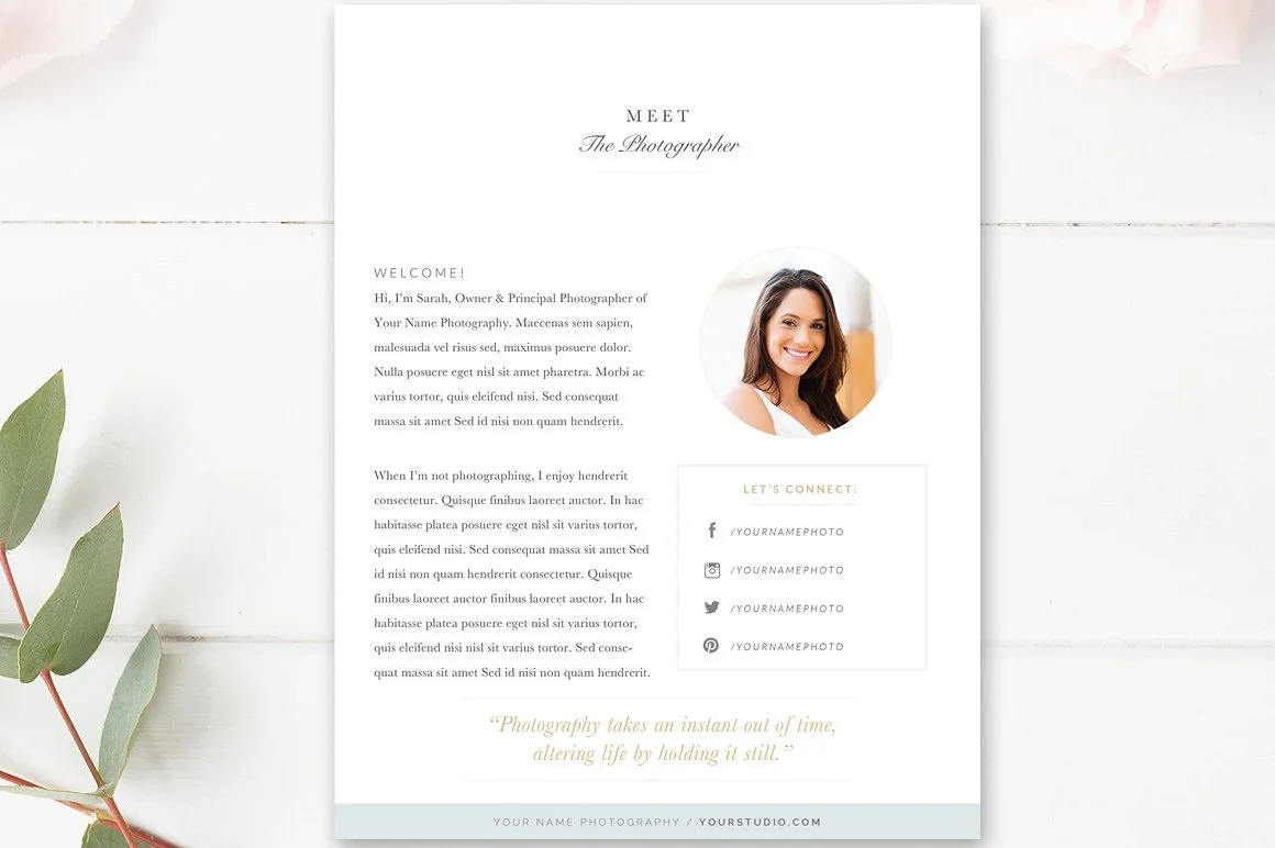 Wedding Photographer Magazine Template - Photo Studio Magazine