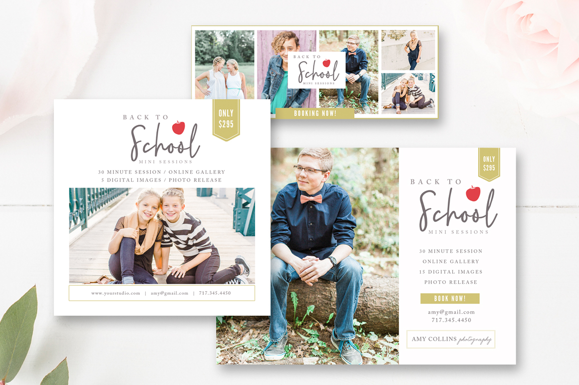 Back to School Mini Session Marketing Bundle