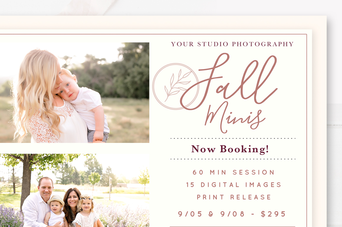 Fall Mini Session Marketing Board for Photographers
