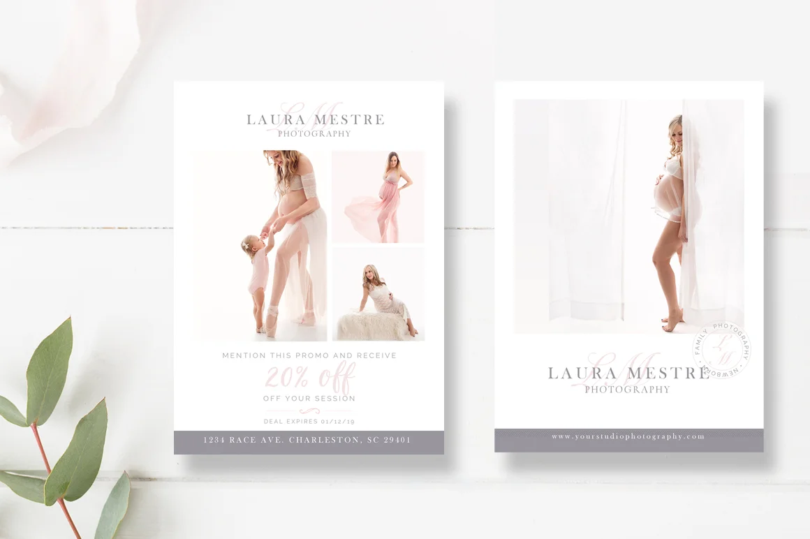 Photographer Postcard Flyers, Digital Marketing Templates