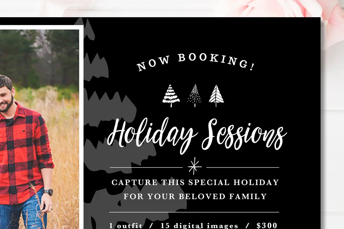 Christmas Mini Session Template PSD