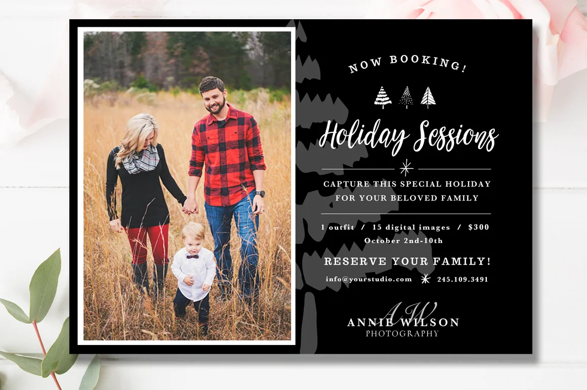 Christmas Mini Session Template PSD