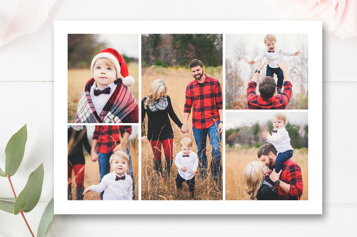 Christmas Photo Card Template, Holiday Card Templates for Photographers —  By Stephanie Design With Regard To Holiday Card Templates For Photographers