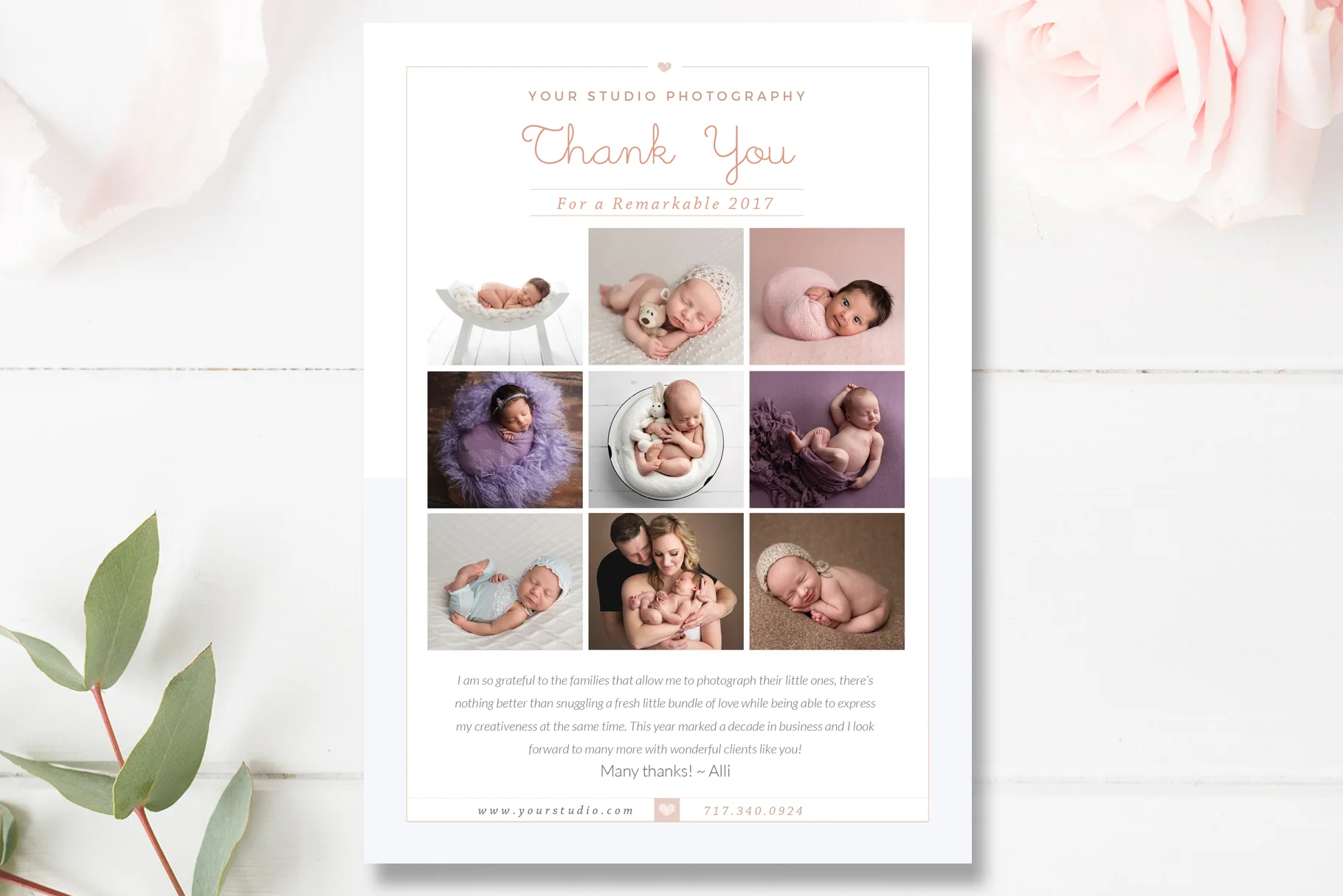 Photographer Year in Review Card TemplatePhotographer Year in Review Card Template