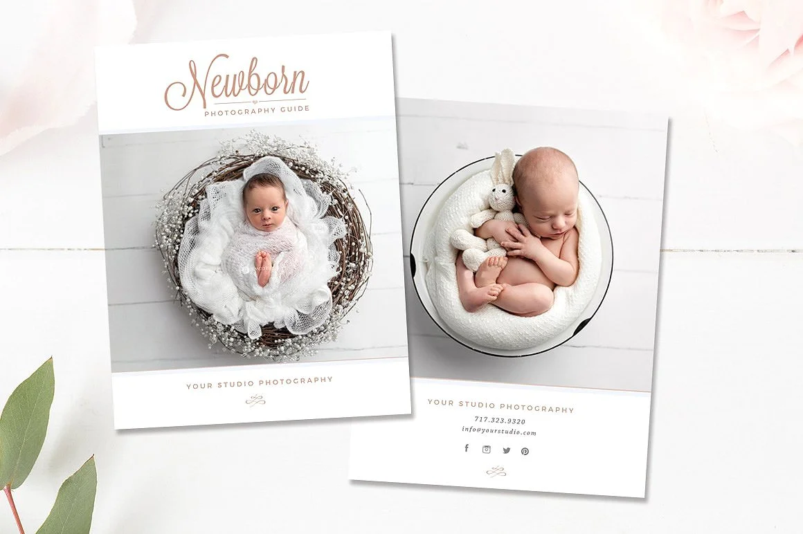 Newborn Photography Magazine Template - 10 pages