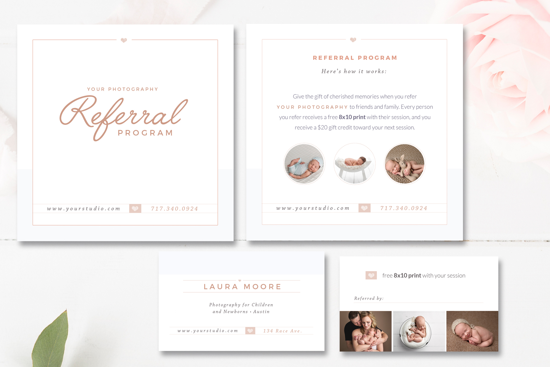 Photography Referral Card Templates, Referral Program — By Stephanie Design Throughout Referral Card Template