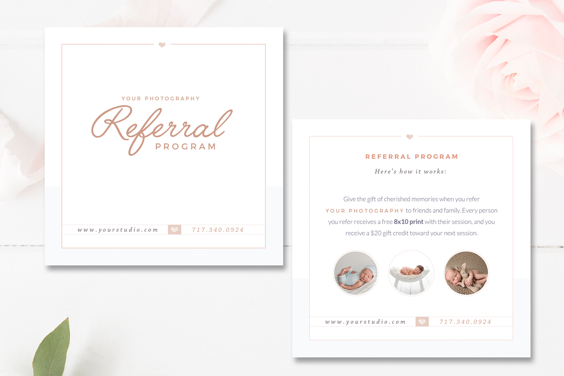Photography Referral Card Templates, Referral Program — By Stephanie Design Inside Photography Referral Card Templates