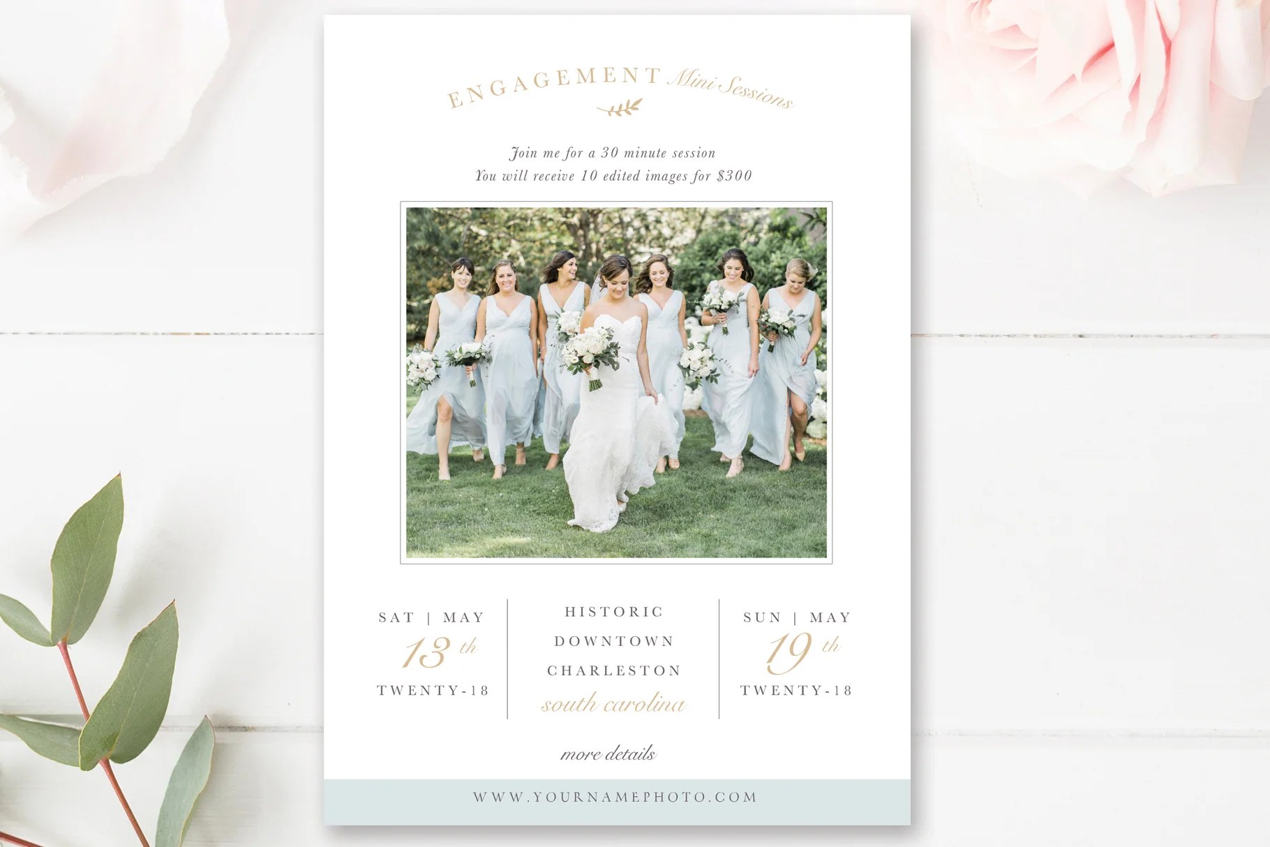 Photography Mini Session Template, Photoshop Template