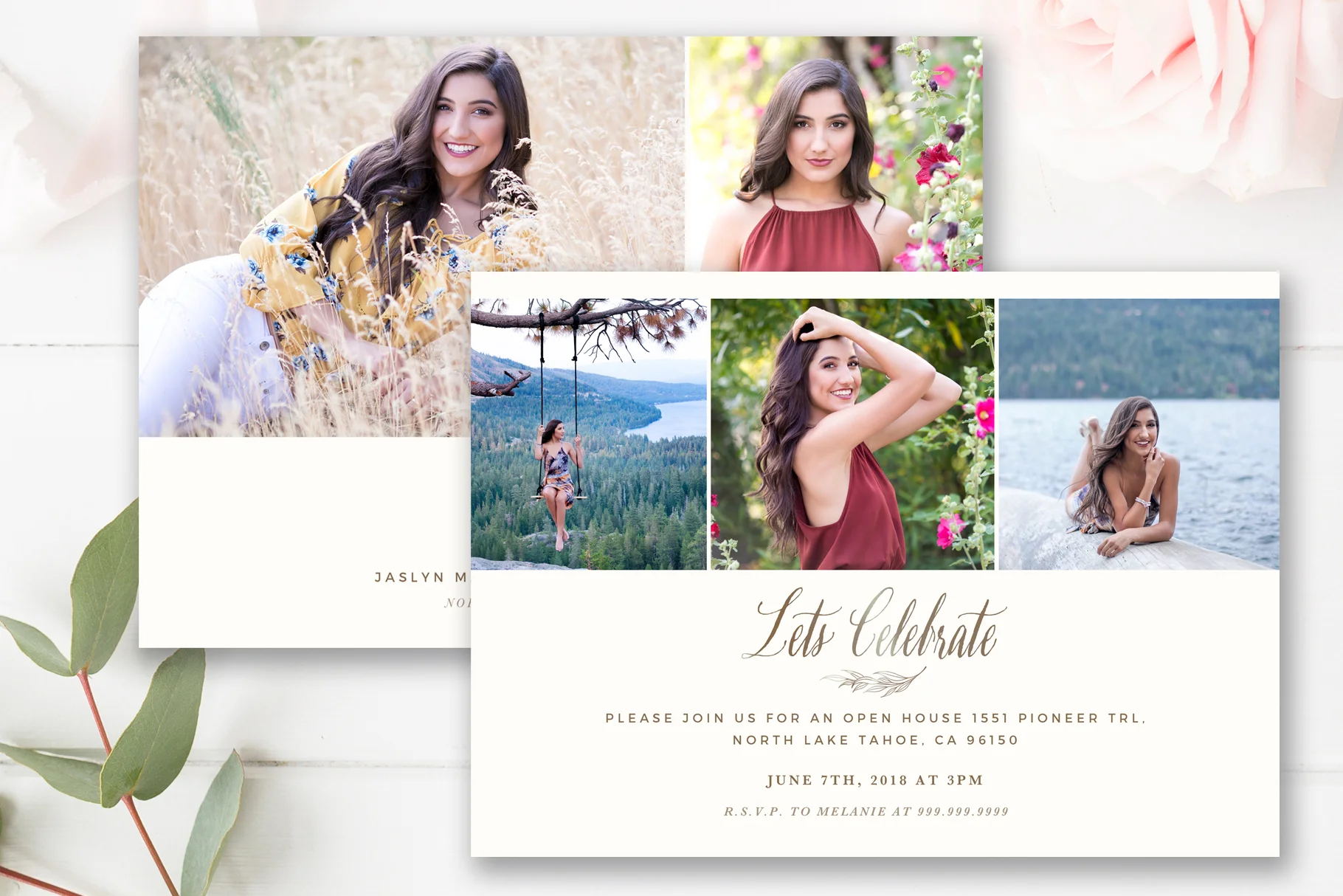 Senior Graduation Card Template, Photoshop Template,