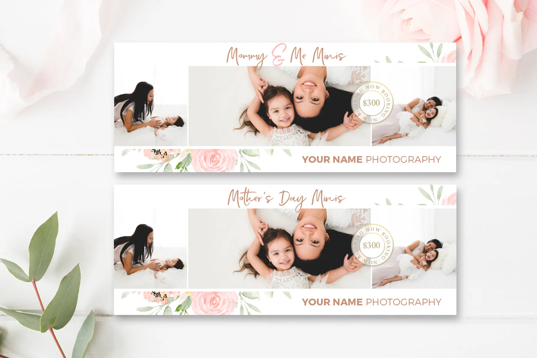 Mother's Day Mini Session Facebook Cover Template for Photographers