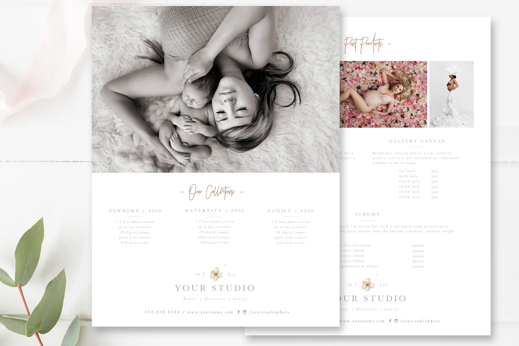 Photography Pricing Templates — By Stephanie Design