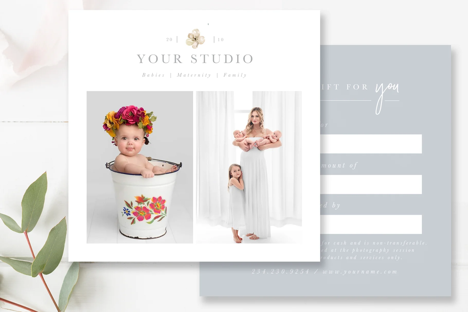 Photography Gift Card, Photoshop Template — By Stephanie Design