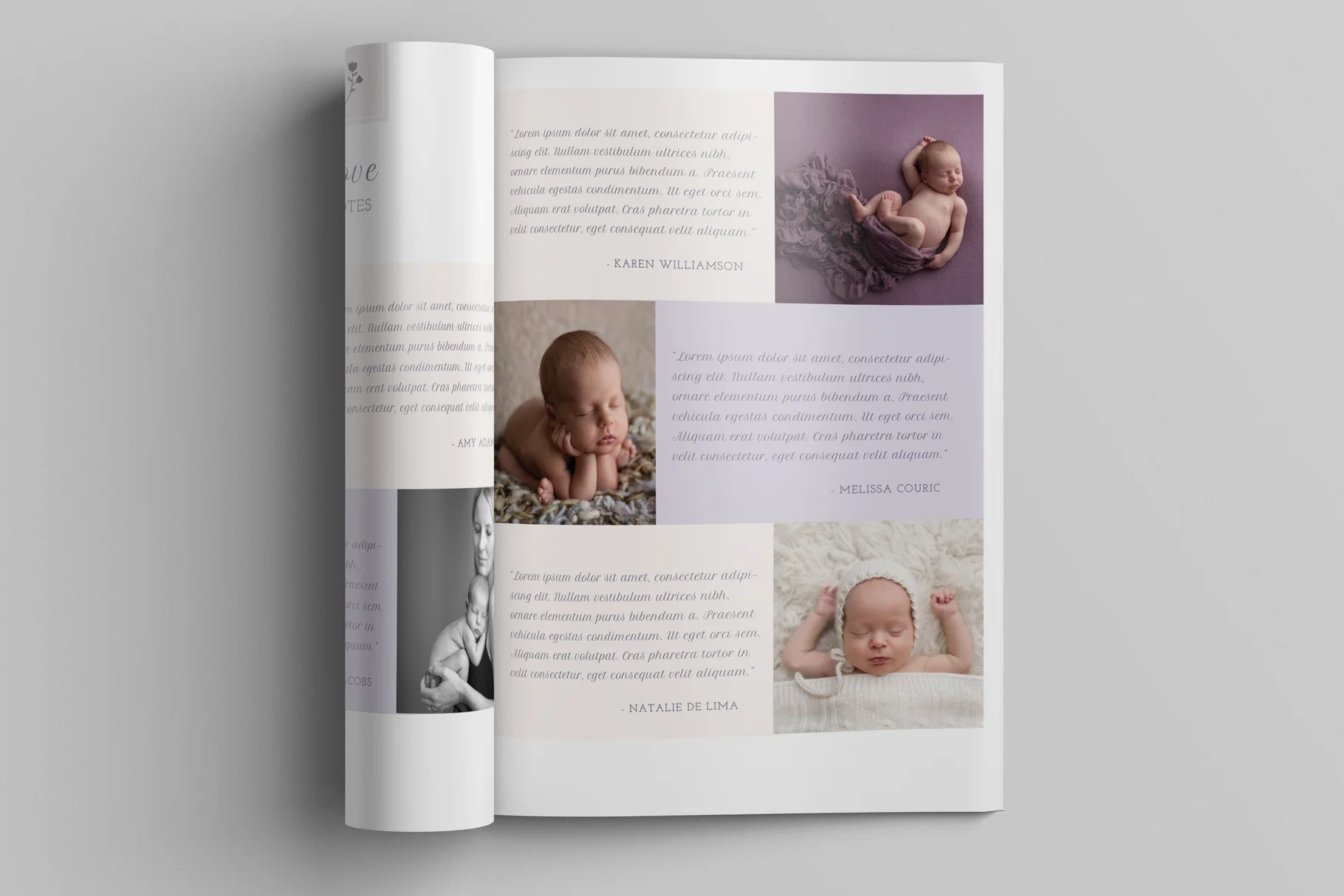 Newborn Photography Magazine Template