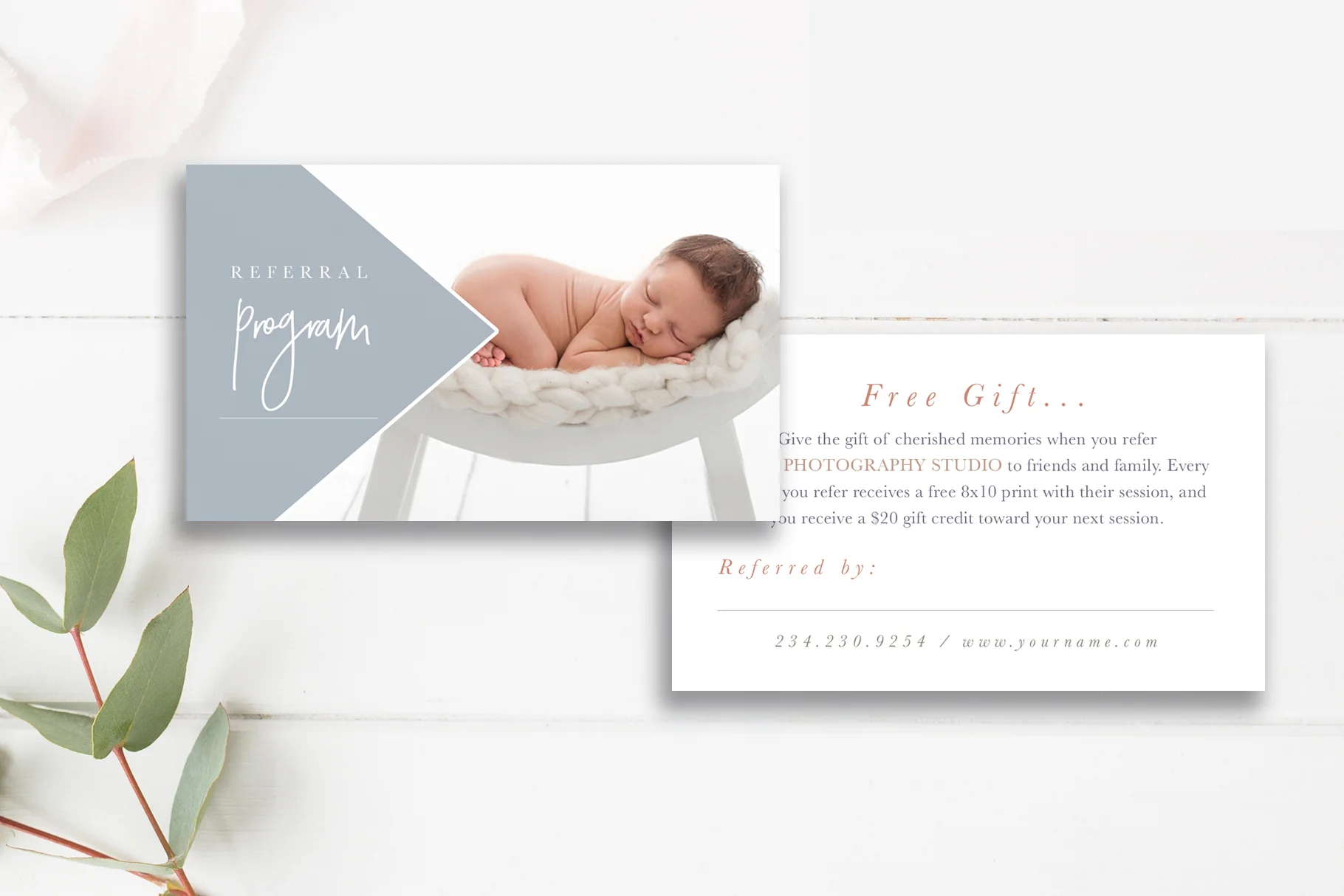referral card template, photo marketing templates