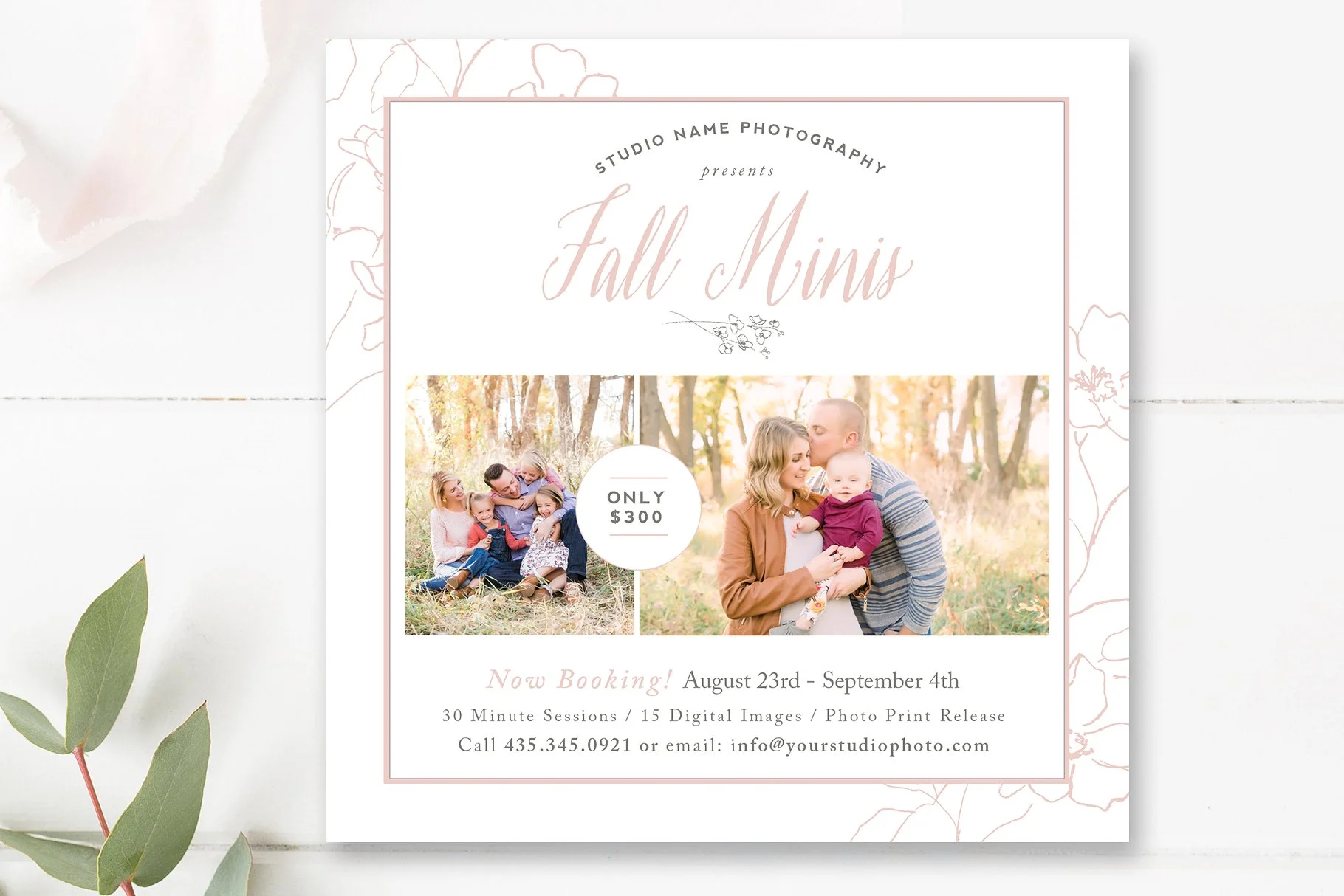 5x5 Fall Mini Session Template