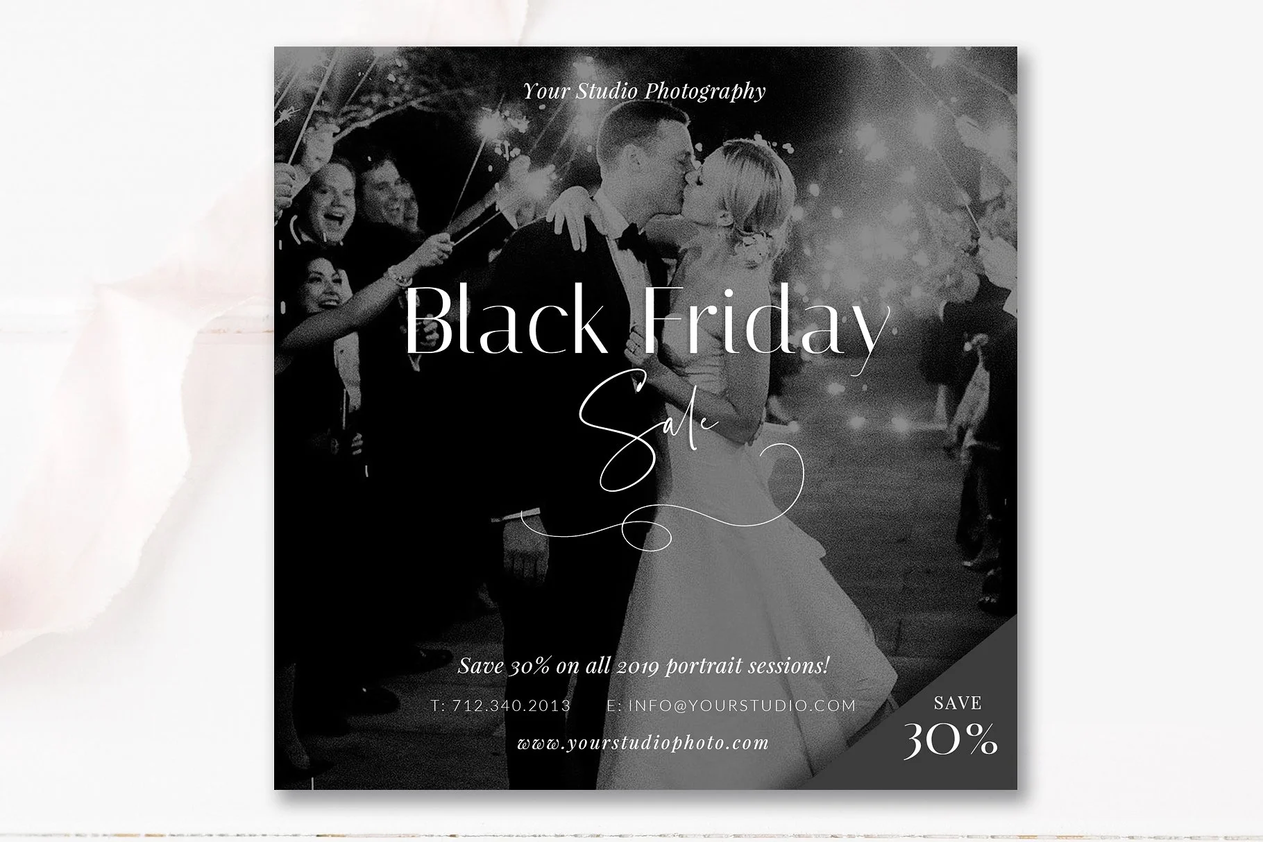 Black Friday Sale Template, Photoshop Templates for Photographers
