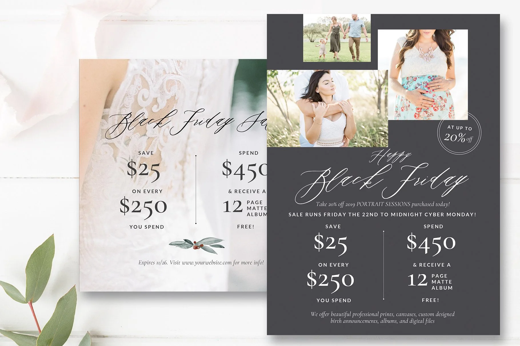 Black Friday Sales Template + FREE Matching 5x5 Template