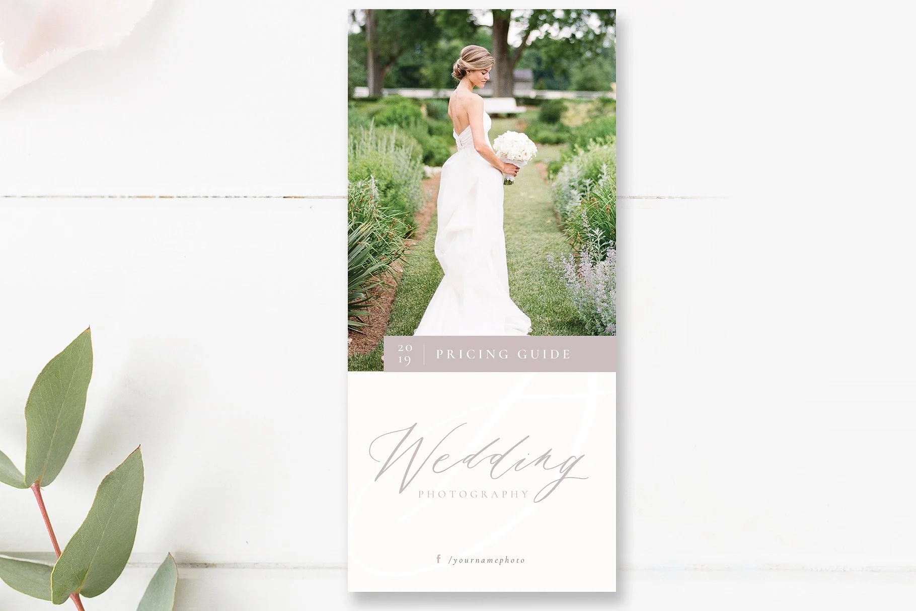 Rack Card Template for Photographers, Photoshop Template