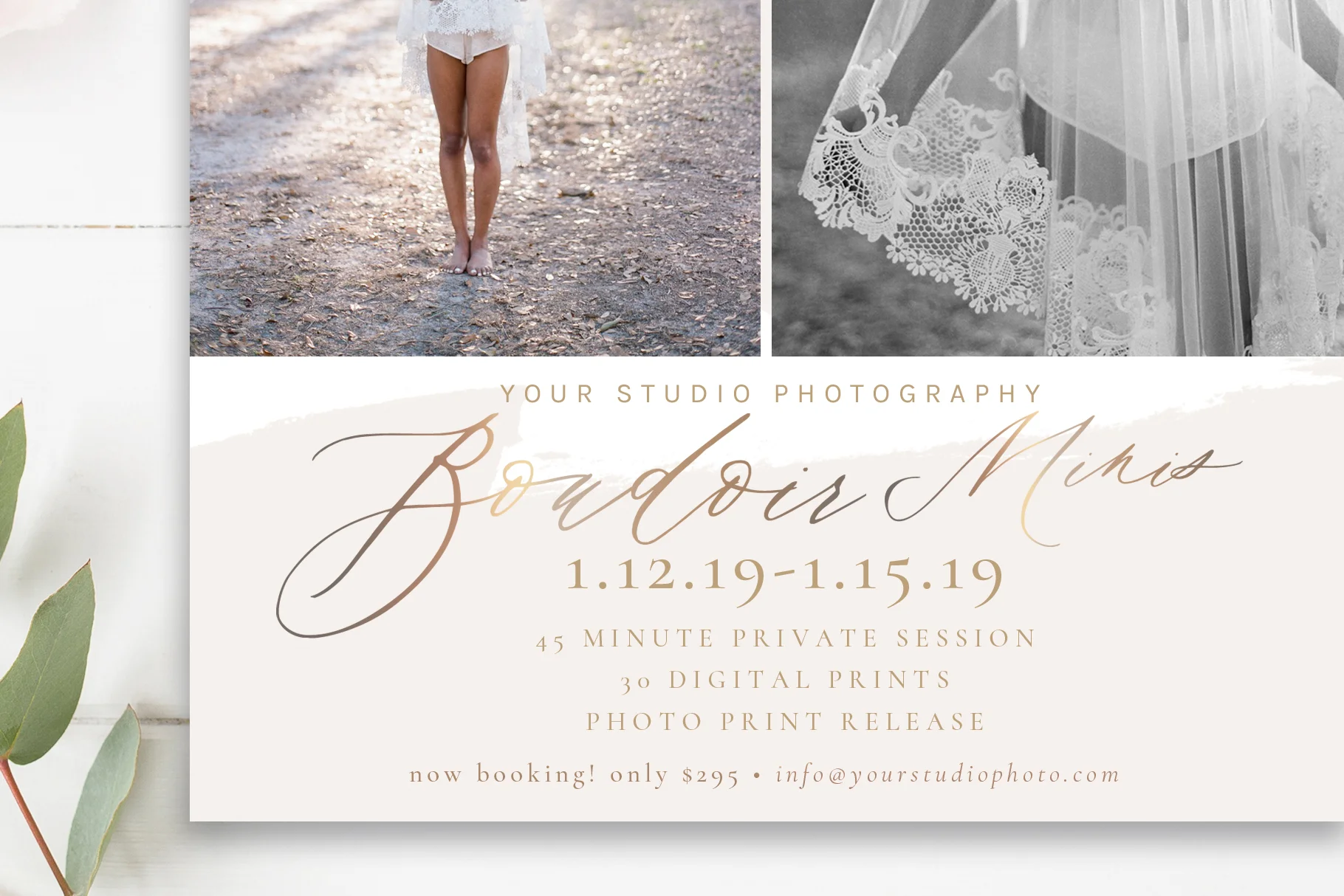5x5 Boudoir Photo Template, Photoshop Template for Photographers