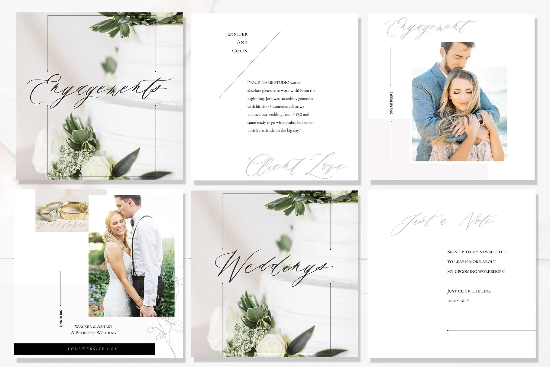 Classic Instagram Templates for Photographers, Photoshop Templates