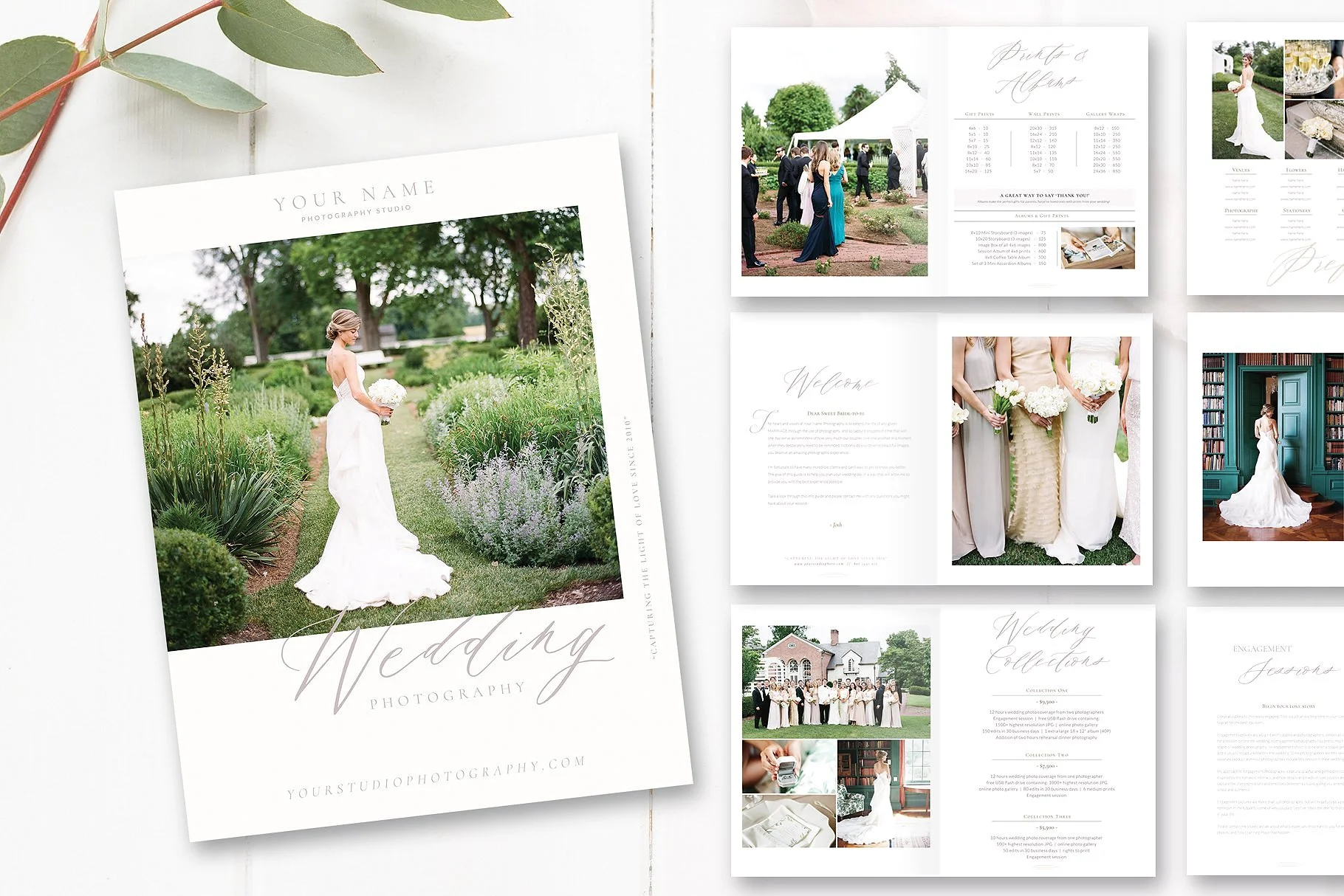 InDesign Wedding Photographer Welcome Magazine Template