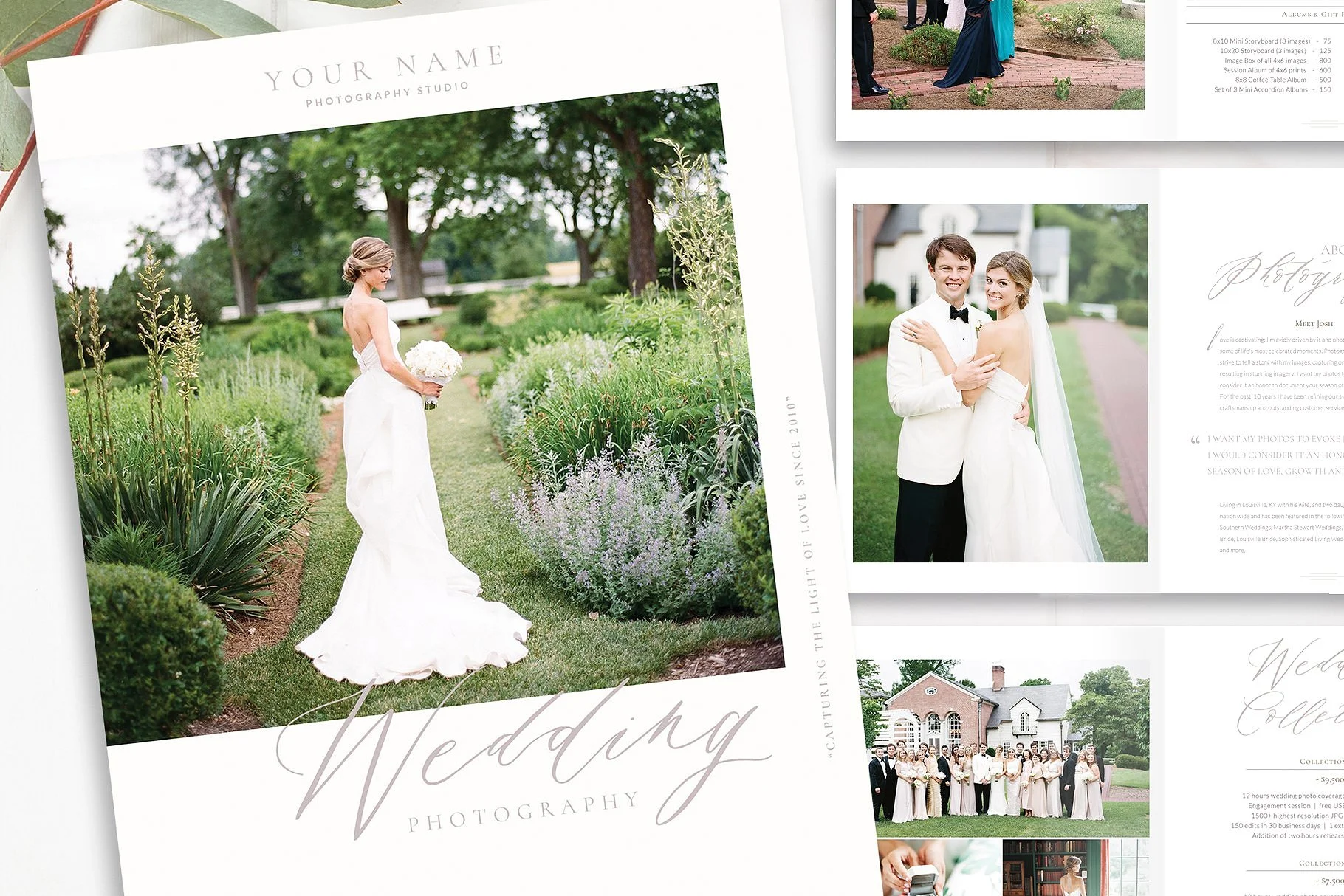 InDesign Wedding Photographer Magazine Design, Customizable Photographer Wedding Guide