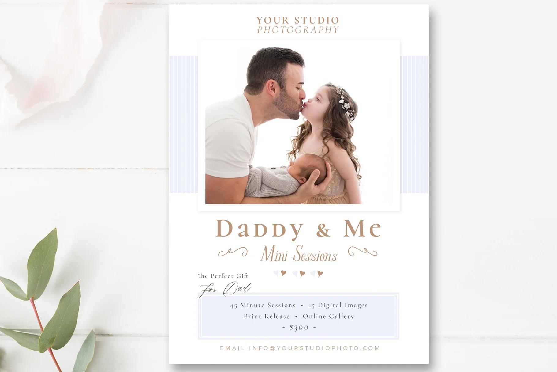 Father's Day Mini Session Template, Daddy & Me Marketing Template