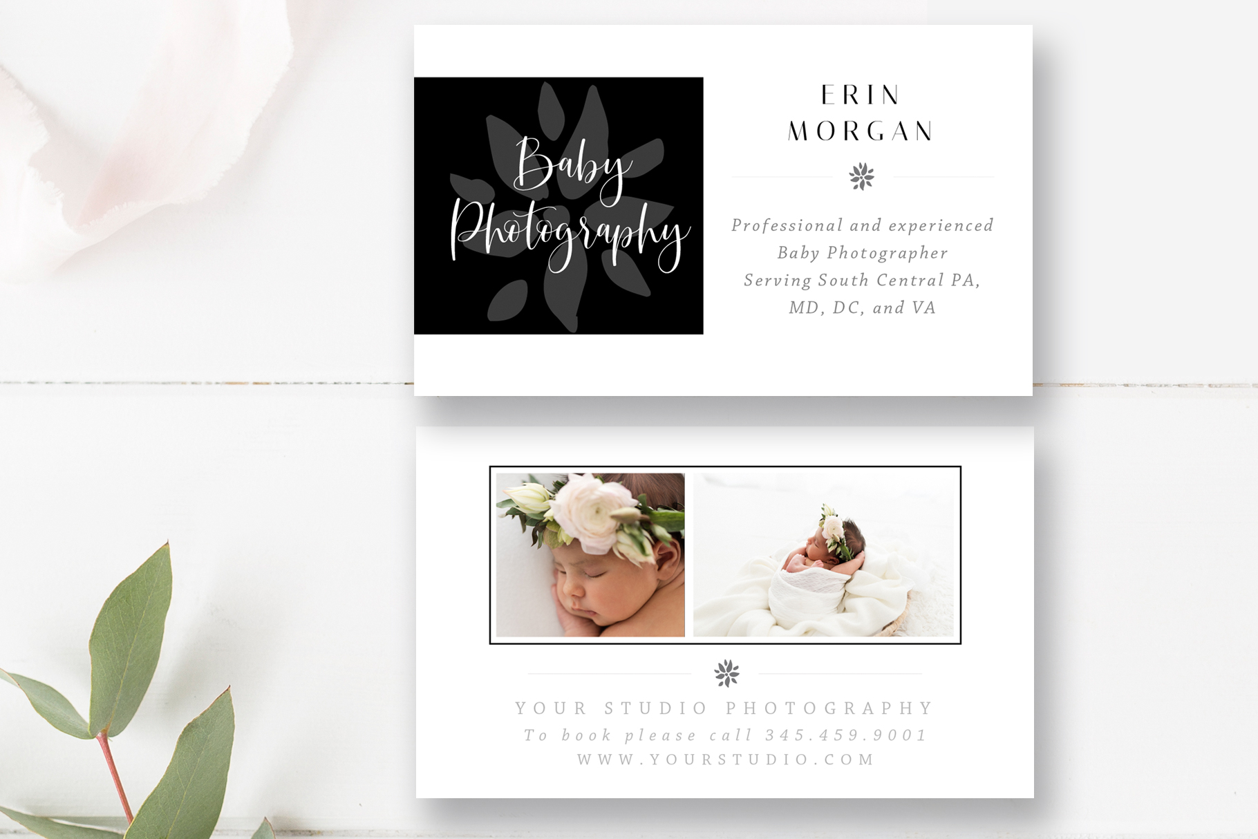 Photography Business Card Template, Photoshop Template, Photo Business  Cards — By Stephanie Design