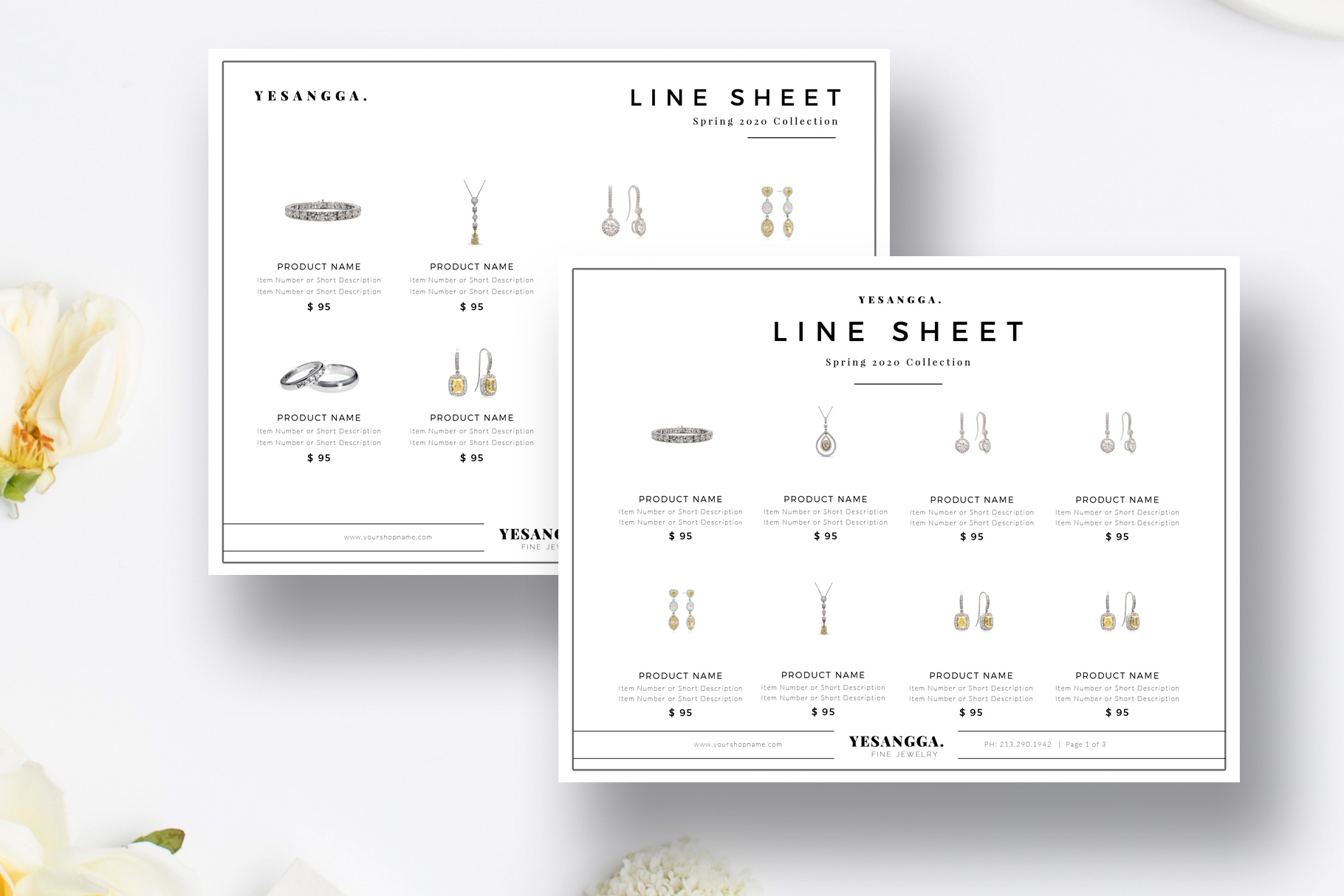 Minimalist Product Line Sheet Templates 4 Layouts Product Sales Sheet Photoshop Indesign Ms Word By Stephanie Design