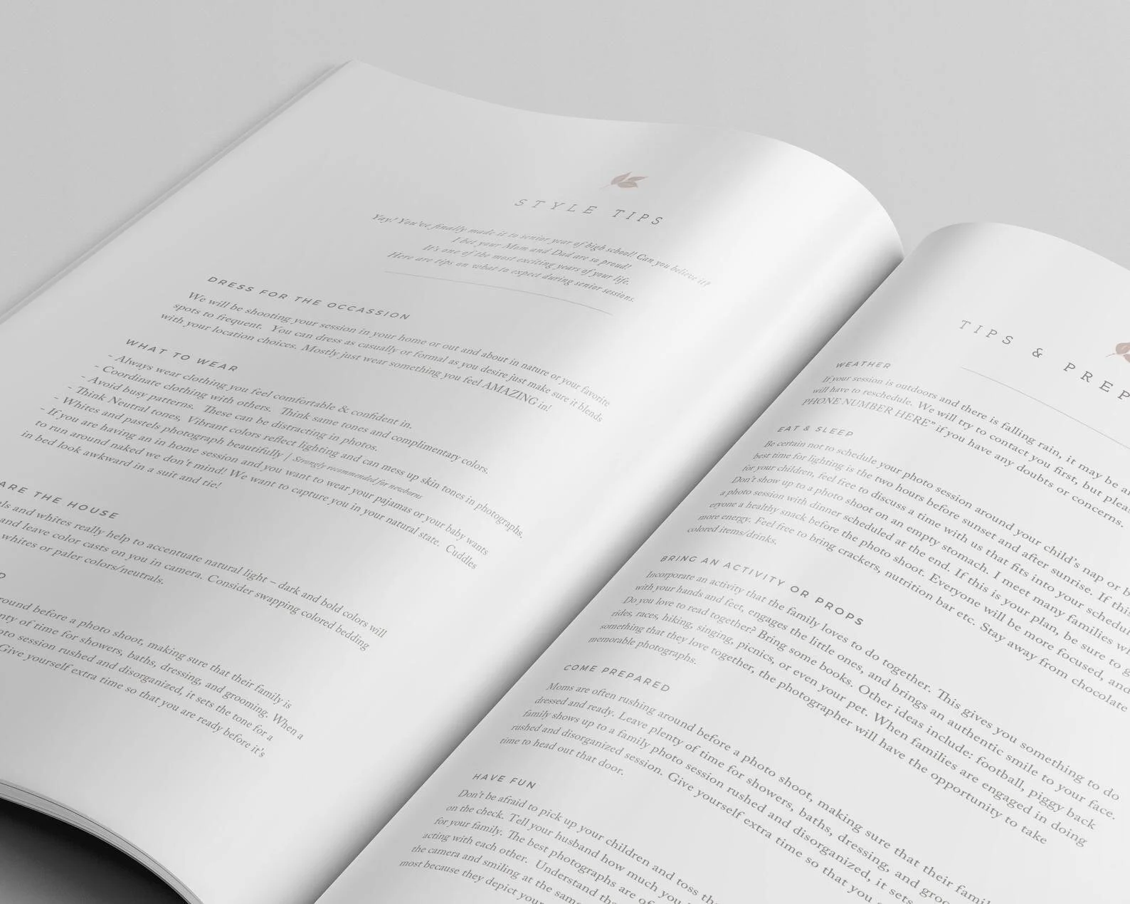 Family Photography Style Guide Template Photoshop Template By Stephanie Design