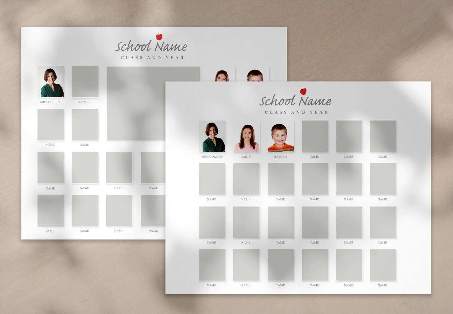 8x10 School Composite Template, School Photography Template — By
