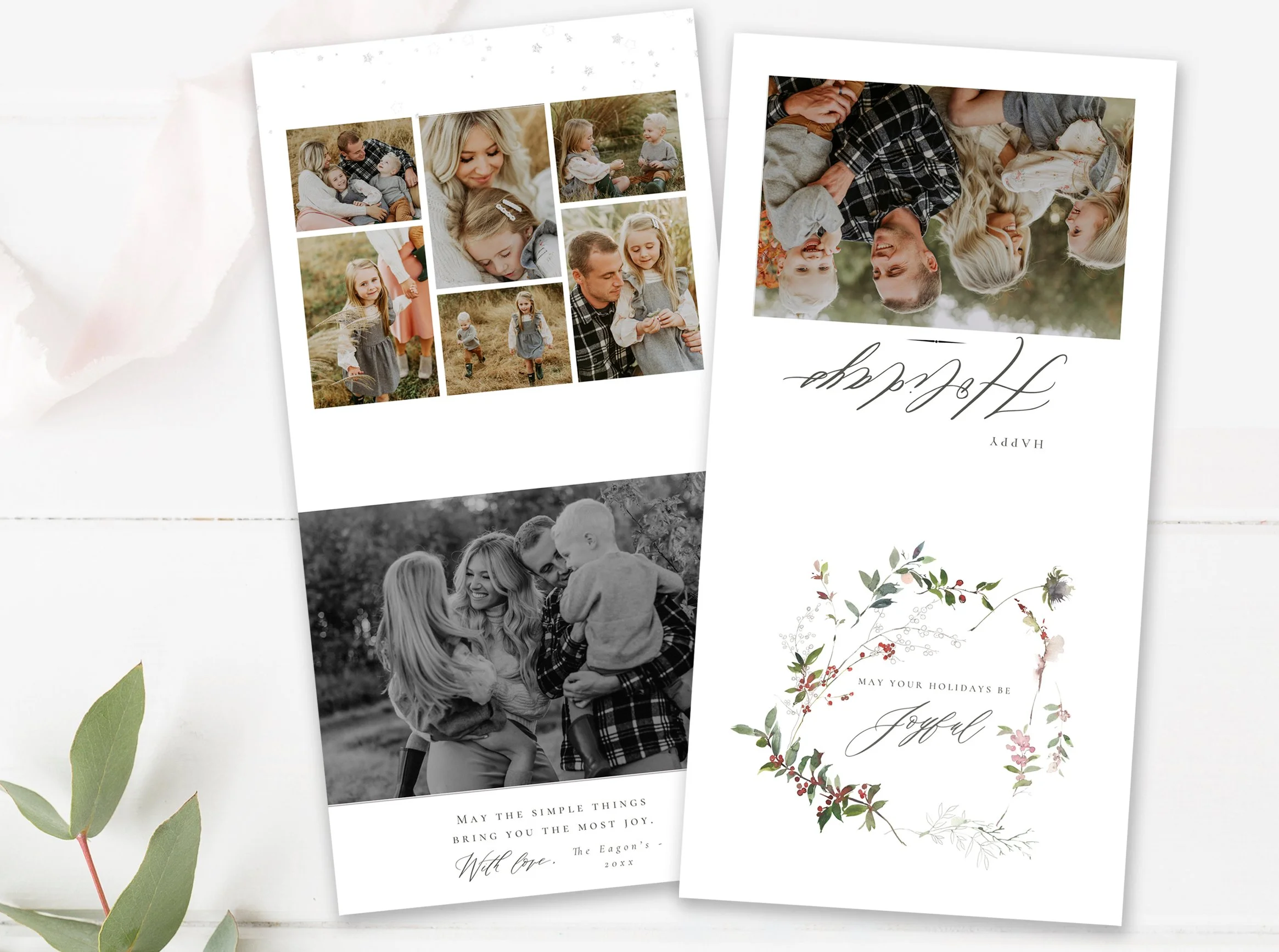 Holiday Photo Card Collection, Christmas Card Template Bundle, Pack of 5,  Photoshop Templates for Photographers — Photographer Templates