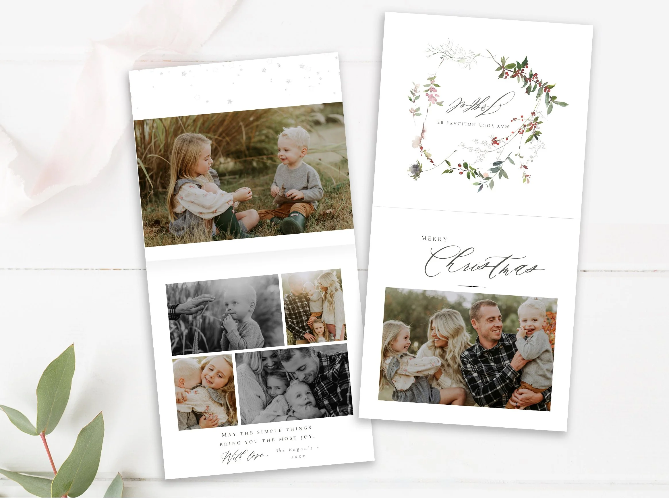 Holiday Photo Card Collection, Christmas Card Template Bundle, Pack of 5,  Photoshop Templates for Photographers — Photographer Templates
