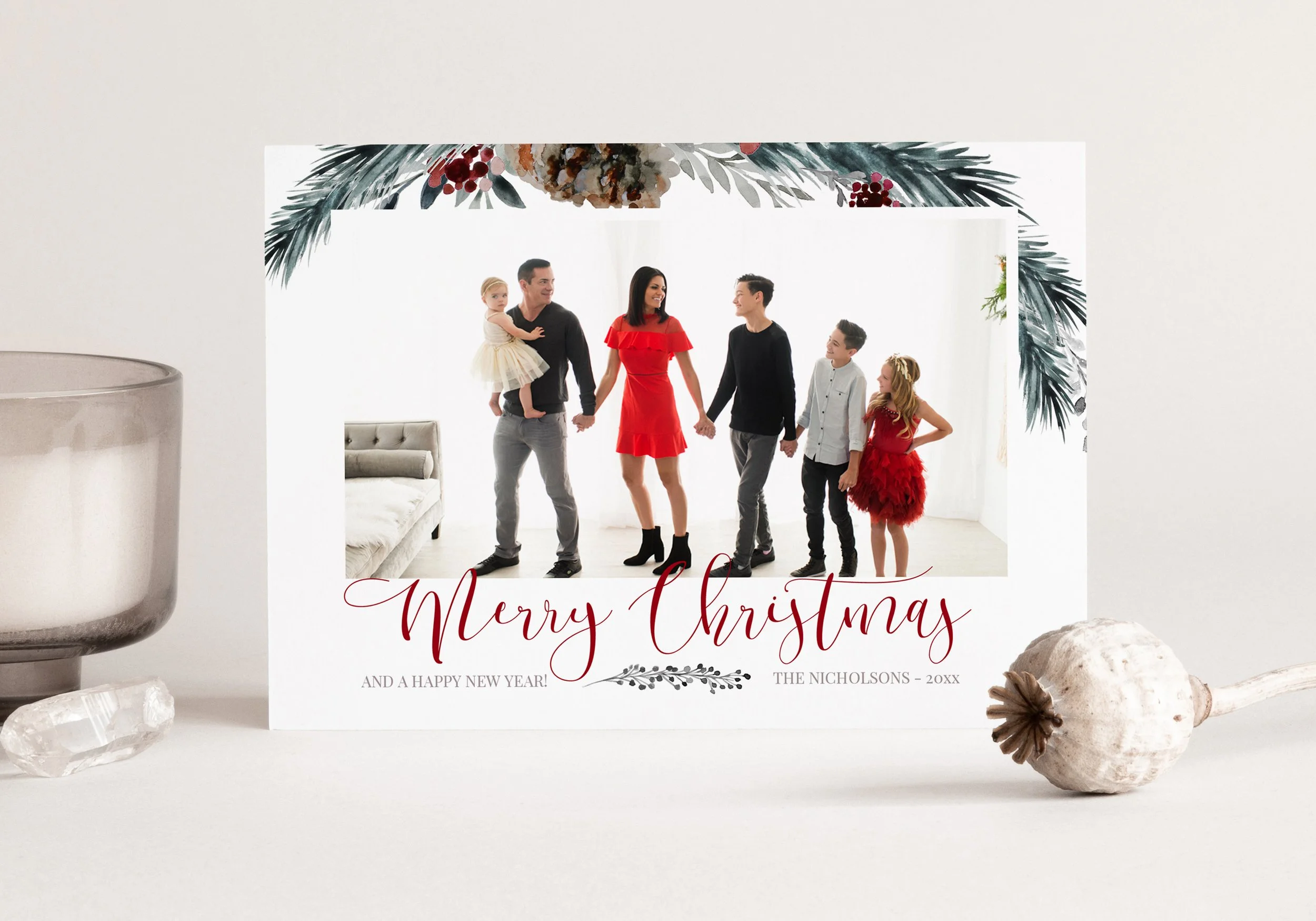 Holiday Photo Card Collection, Christmas Card Template Bundle, Pack of 5,  Photoshop Templates for Photographers — Photographer Templates