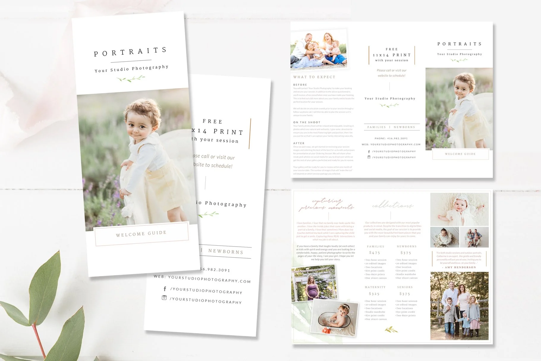 Lifestyle Photography Trifold Brochure Flyer, Photography Guide — By  Stephanie Design