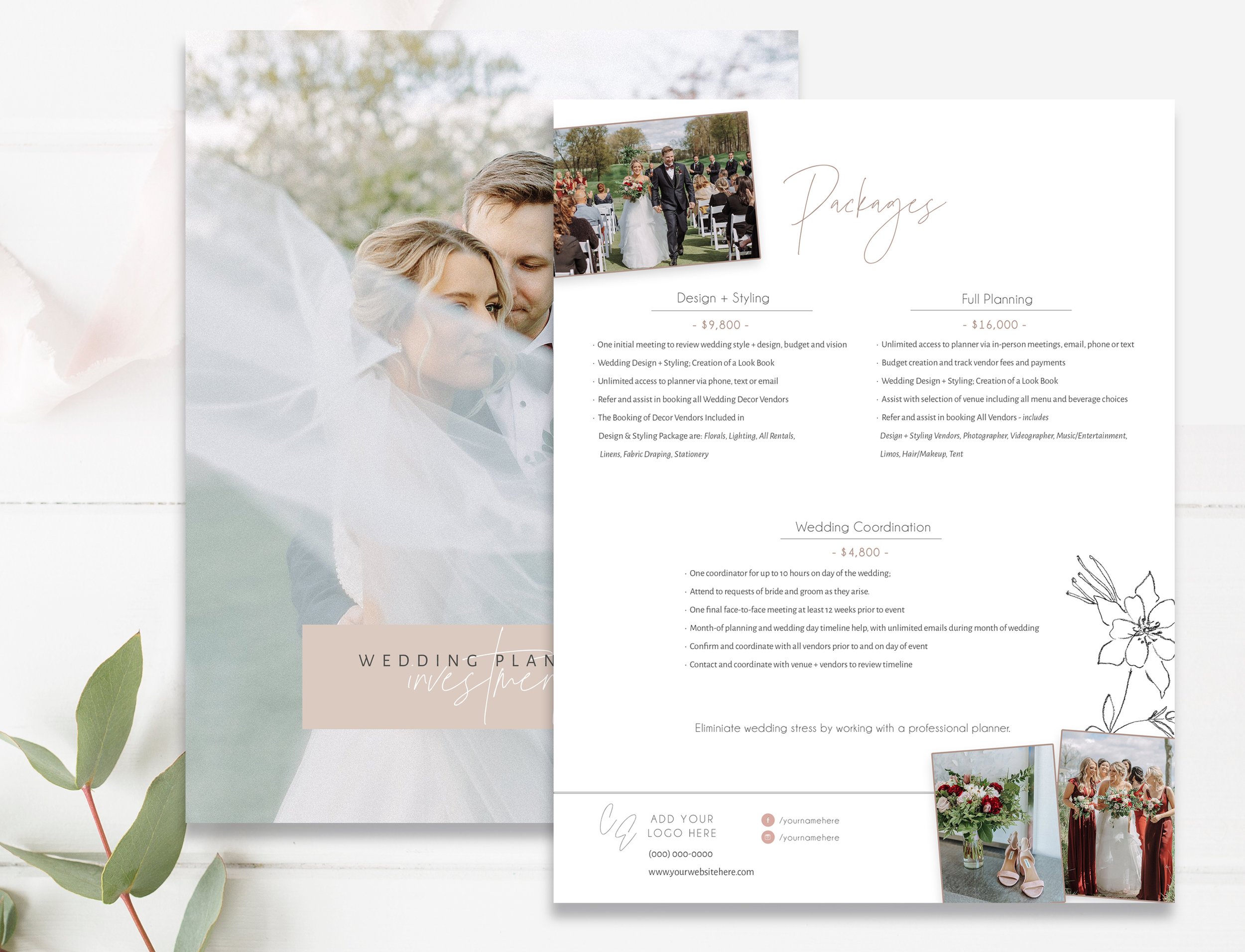 Wedding Planner Pricing Guide Template + Canva — By