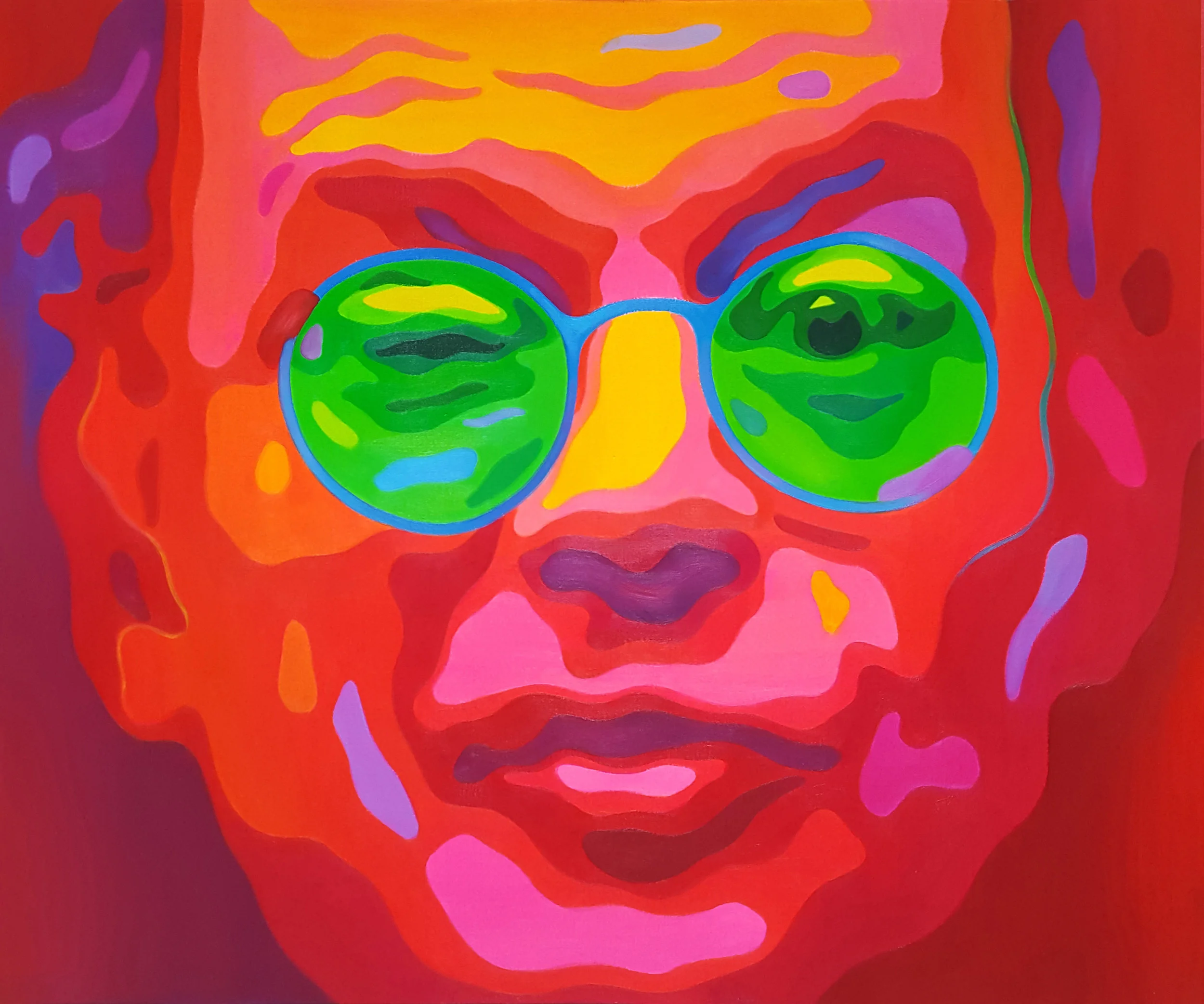 Allen Ginsberg 24"x29" oil on canvas