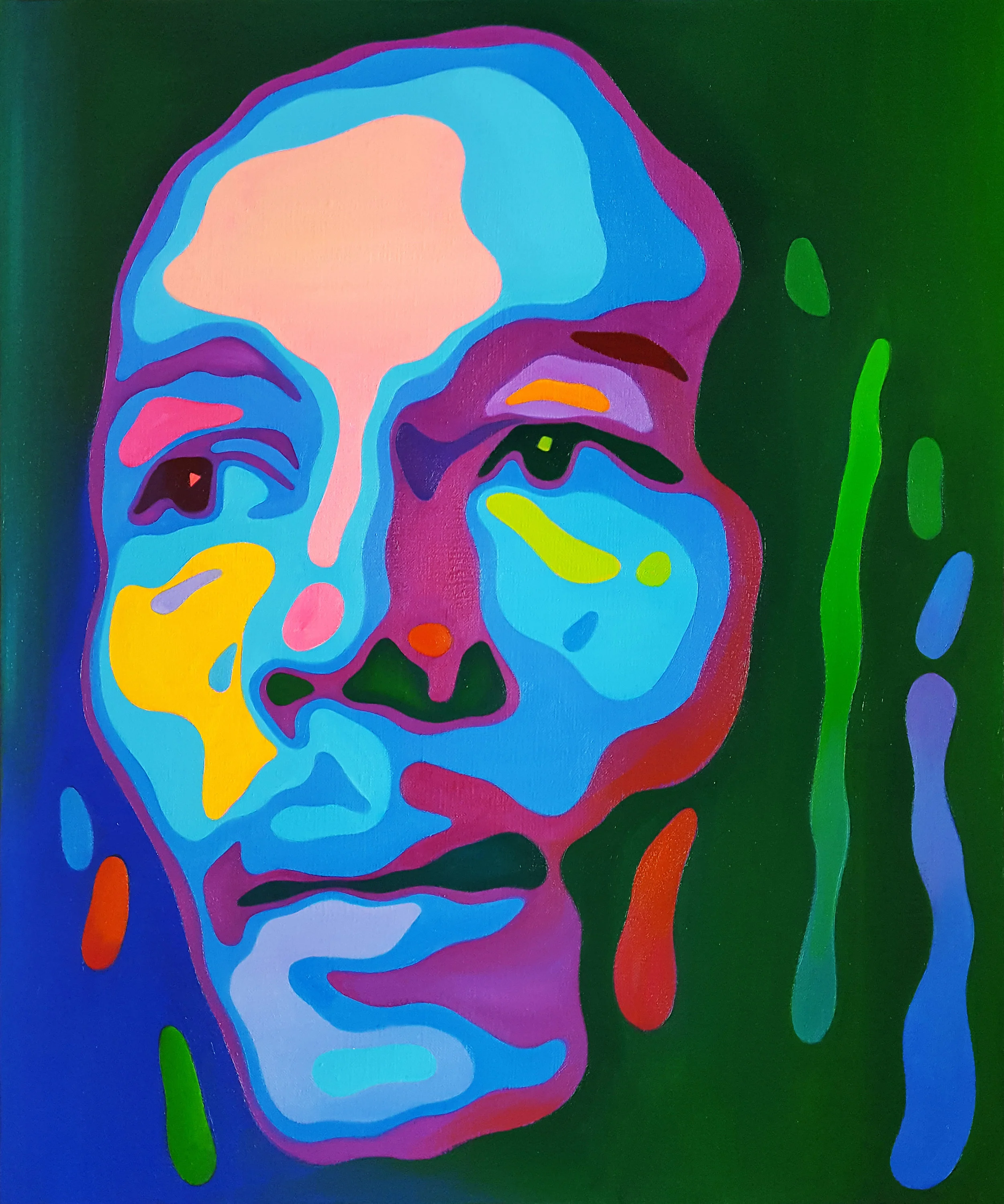Bob Marley 29"x24" oil on canvas