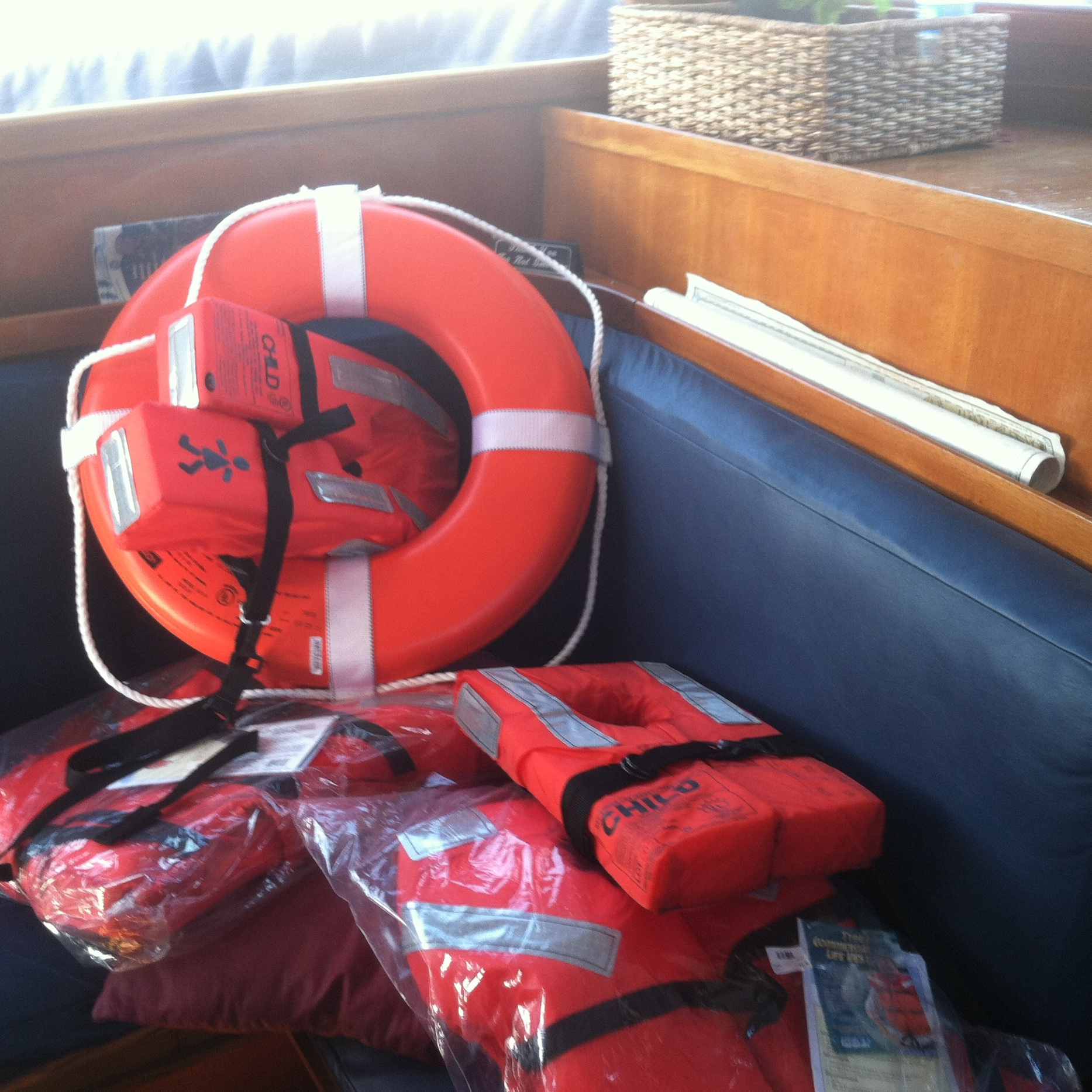 Safety Life vests are on board for all passengers, including children. Children under 11 are required to wear the life vest. Be sure to follow your captain's directions and read all posted messages.