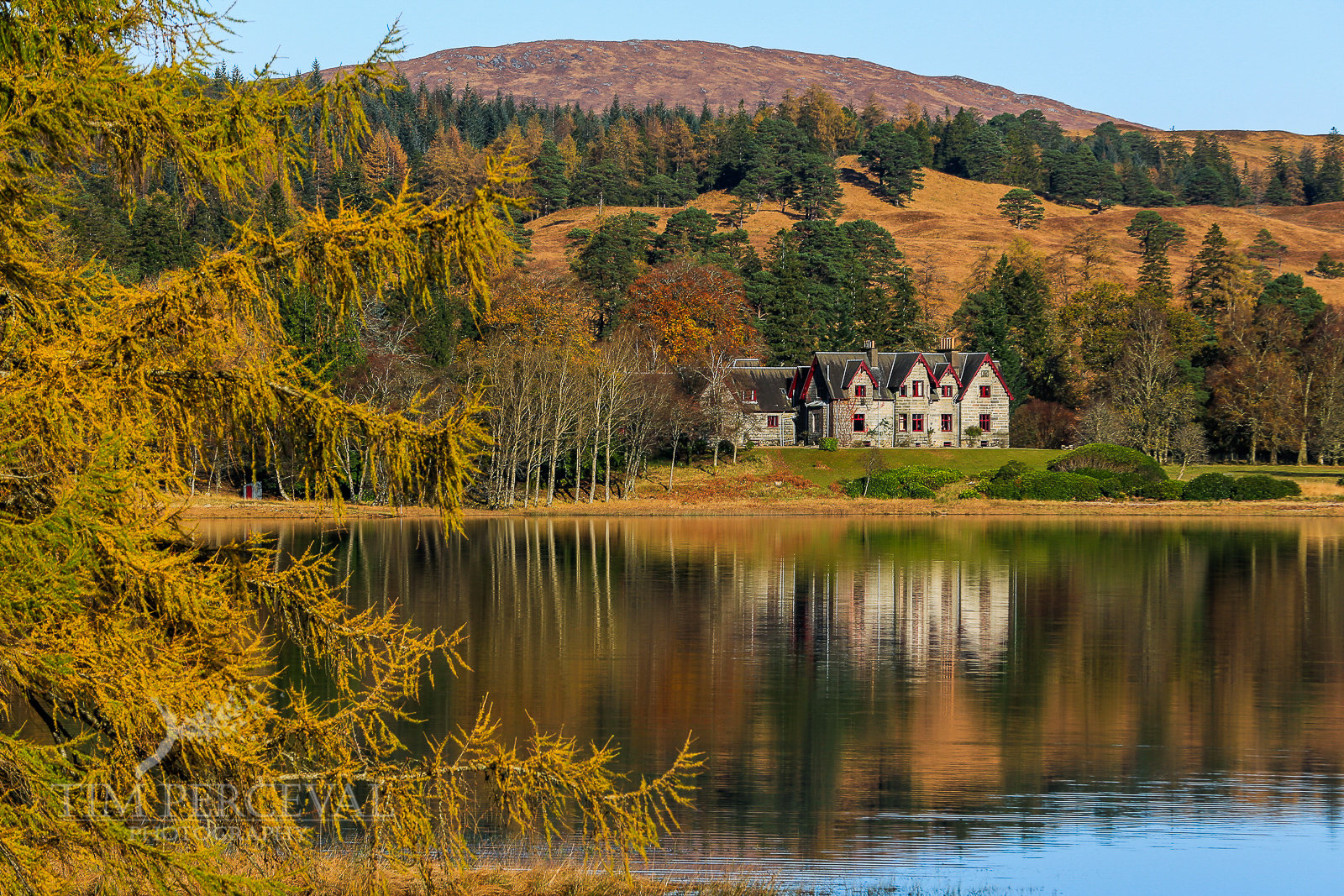  House over the calm of Loch Tulla at Dawn 