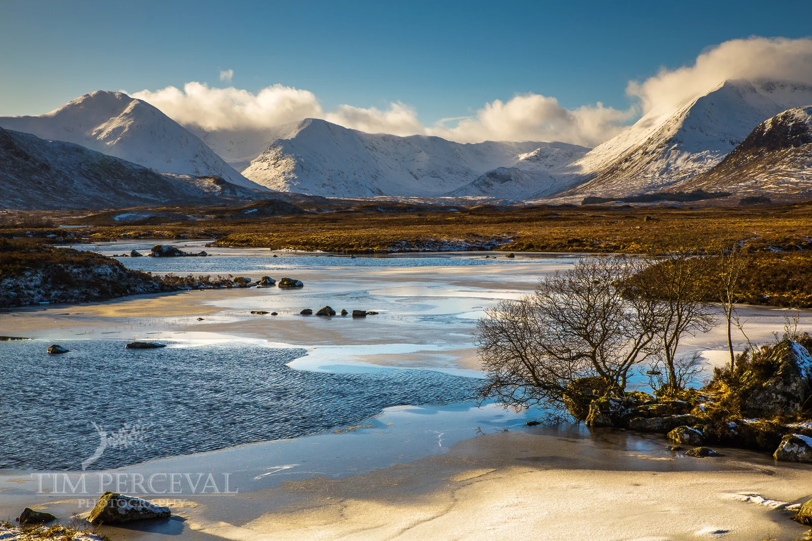 Ice and snow, Loch na h-achlaise, Rannoch Moor