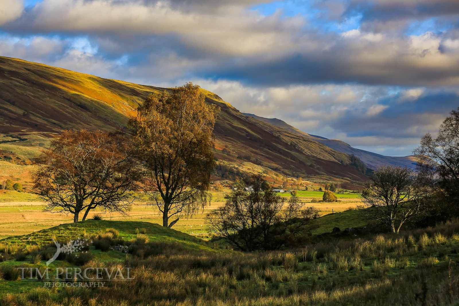 Sunset over the hills from Auchlyne